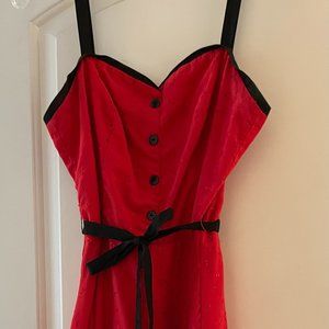 Stop Staring Retro Vintage Red Swing Dress